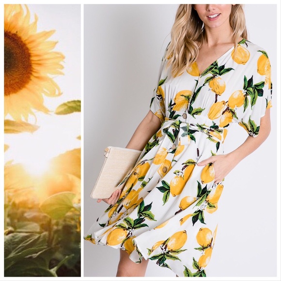 Delilah Loves Lemons Botanical Dress - Picture 4 of 8